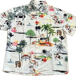 Unique & Fun Hawaiian Button-up Collared Shirt | Mens XXL